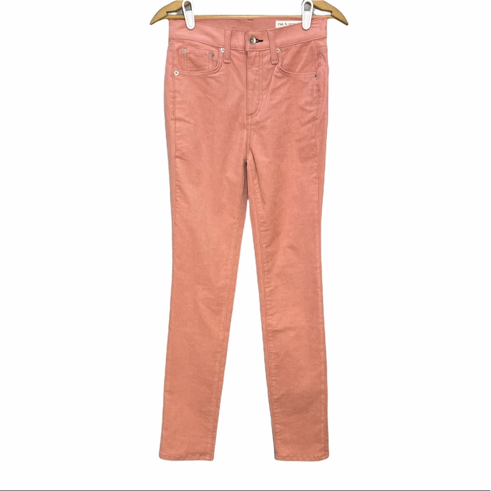 Rag & Bone High Rise Corduroy Skinny Pants Jeans Size 26 Cameo Pink Slim Cords